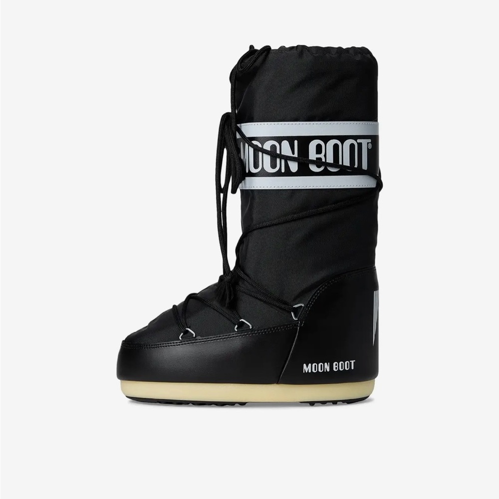 Moon Boot Black and White Winter Footwear